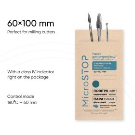 Microstop Sterilizáló-kraft tasakok Eco 60x100mm