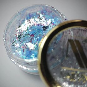 Chrome flakes Frozen Blue