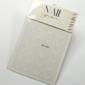 Körömmatrica - French line white