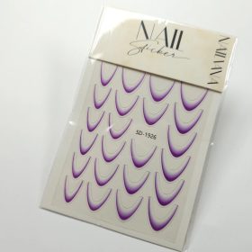 Körömmatrica - French line purple