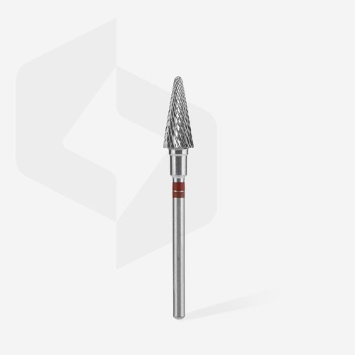 Staleks Karbid csiszolófej balkezeseknek - “cone” piros - FT73R060/14