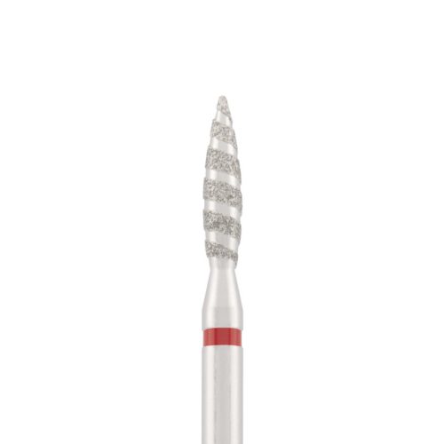Divinity Gyémánt csiszolófej "tornado" piros L- 10,0 mm, 2,1 mm DBS-243R.021T
