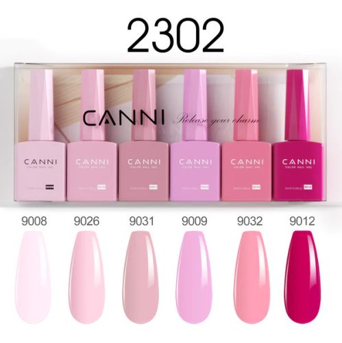 CANNI Hema Free Gél Lakk szett 6x9ml  Pink Champagne Dreams 2302