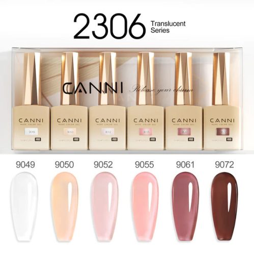CANNI Hema Free Gél Lakk szett 6x9ml Translucid Glamour
