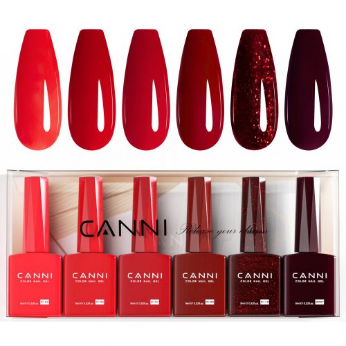 CANNI Hema Free Gél Lakk szett 6x9ml Red Velvet Reverie 2309