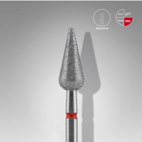   Staleks Gyémánt csiszolófej - "pointed pear" piros - FA100R050/12