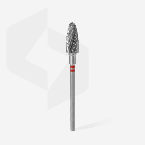 Staleks Karbid csiszolófej balkezeseknek - "corn" piros - FT91R060/14