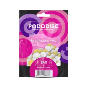 Staleks Csiszolópapírok Pododisc 10mm PDFS-15-240 fehér
