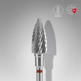  Staleks Karbid csiszolófej - “pine cone” piros - FT110R060/14