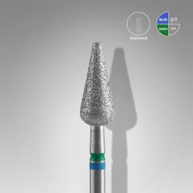   Staleks Gyémánt csiszolófej DUO - "pointed pear" kék-zöld - FA100BG050/12