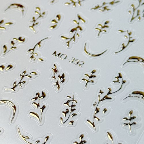 Körömmatrica - Golden Leaves