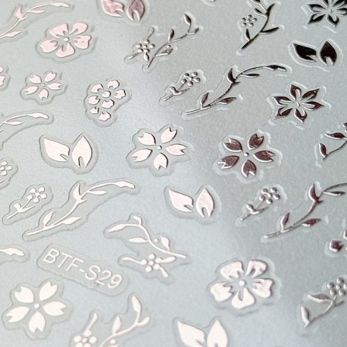 Körömmatrica - Rose Gold Flowers