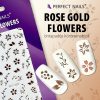 Körömmatrica - Rose Gold Flowers