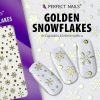 Körömmatrica - Golden Snowflakes