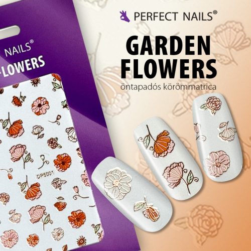Körömmatrica - Garden Flowers