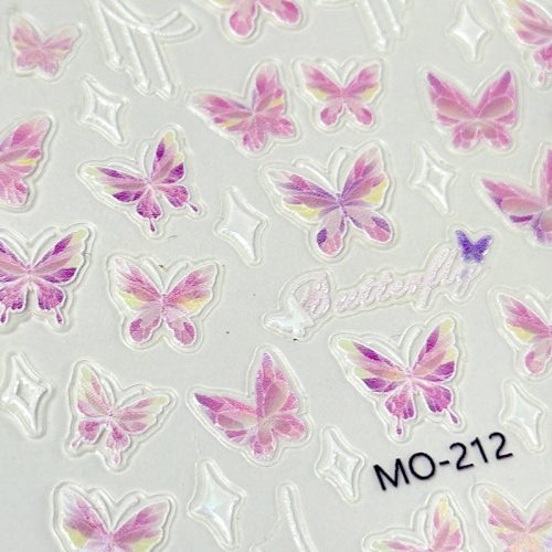 Körömmatrica - Holo Butterflies I.