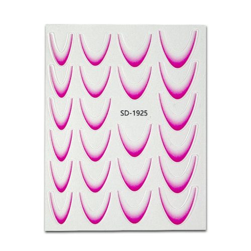 Körömmatrica - Easy French Hot Pink
