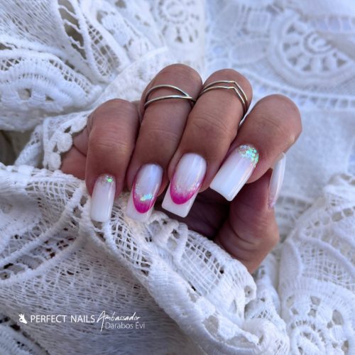 Körömmatrica - Easy French Hot Pink