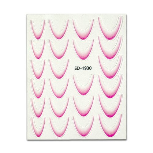 Körömmatrica - Easy French Light Pink