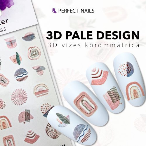 Körömmatrica - 3D Pale Design