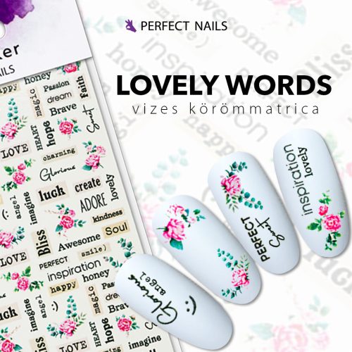 Körömmatrica - Lovely Words