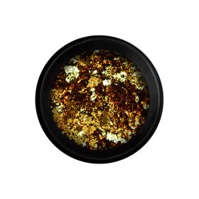   Metal Chrome Flakes - Körömdíszítő pehely - arany (Sugar Daddy)