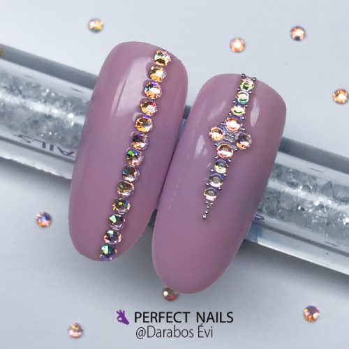 Nailstar strasszkő SS3 - Light Pink AB 100db