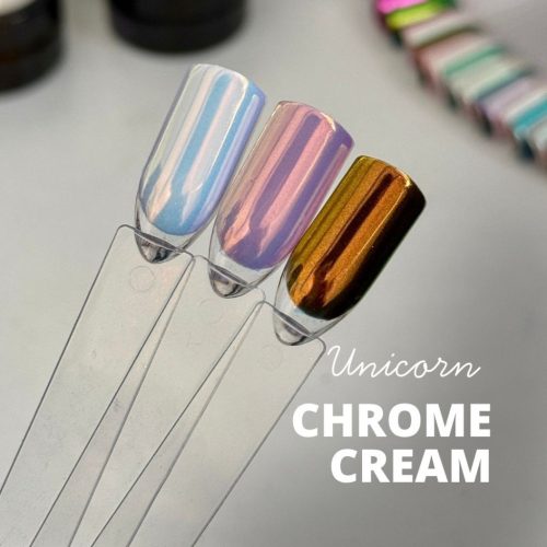 Unicorn Chrome Powder - Körömdíszítő Unikornis Krómpor - Cream