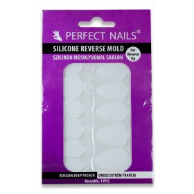   Szilikon Mosolyvonal sablon Reverse TIP Technikához - Orosz Extrém Francia - 12db