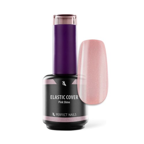 Elastic Cover - Rubber Base Gel - Ecsetes Műkörömépítő Zselé 15ml - Pink Shine