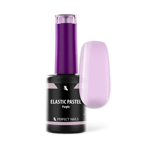 Elastic Color - Rubber Base Gel - Ecsetes Műkörömépítő Zselé 8ml - Pastel Purple