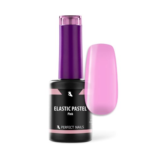 Elastic Color - Rubber Base Gel - Ecsetes Műkörömépítő Zselé 8ml - Pastel Pink