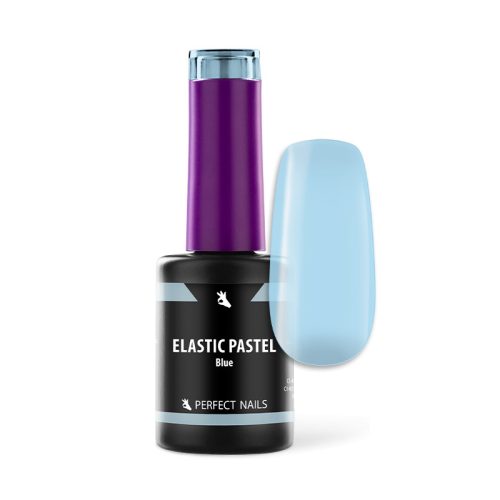 Elastic Color - Rubber Base Gel - Ecsetes Műkörömépítő Zselé 8ml - Pastel Blue