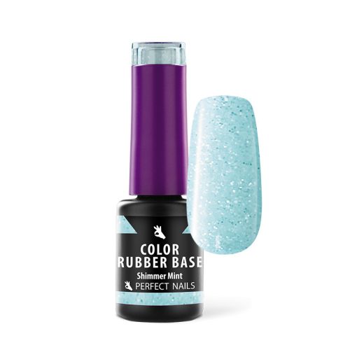 Color Rubber Base Gel - Színezett Alapzselé 4ml - Shimmer Mint