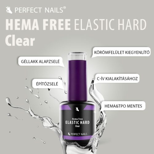 Elastic Hard Base Gel - Hema Free Erősített Gél Lakk Alap - Clear - 8ml
