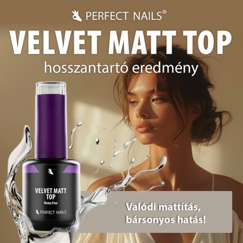 Velvet Matt Top Gel - Hema Free Matt Fedőzselé - 15ml  