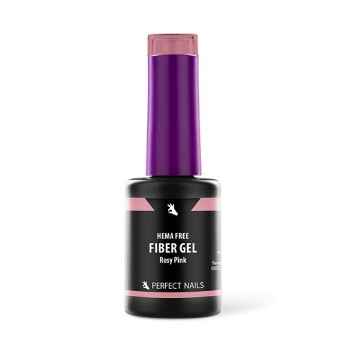 Fiber Vitamin Base Gel - Hema Free Erősített Gél Lakk Alap - Rosy Pink - 8ml