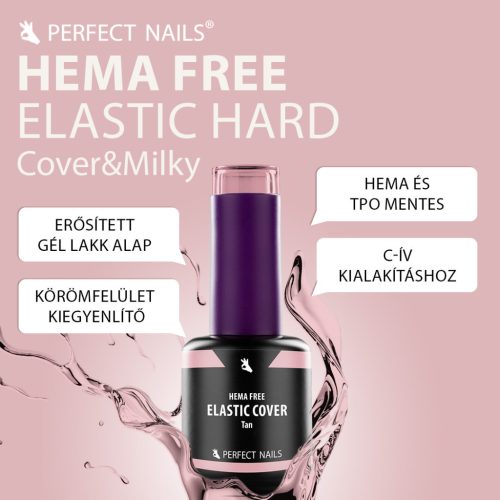 Elastic Cover Base Gel - Hema Free Erősített Gél Lakk Alap - Pink - 15ml