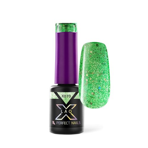 LacGel LaQ X Gél Lakk 4ml - Green X070 - Sparkle