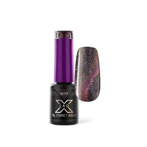 LaQ X Gél Lakk 4ml - Pink Glam X133 - Flash Cat Eye