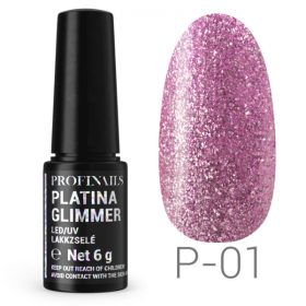 Profinails - Platina Glimmer Gél Lakk 6 gr P01