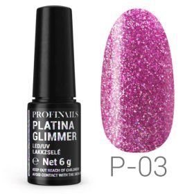 Profinails - Platina Glimmer Gél Lakk 6 gr P03