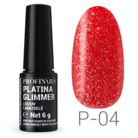 Profinails - Platina Glimmer Gél Lakk 6 gr P04