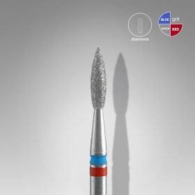   Staleks Gyémánt csiszolófej DUO hegyes - "flame" piros-kék - FA11RB021/8