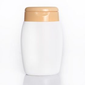 Flakon fehér, barack  színű kupakkal 100ml