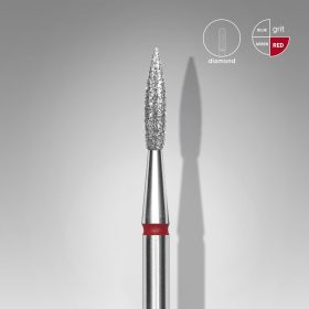   Staleks Gyémánt csiszolófej hegyes - "flame" piros - FA11R023/8