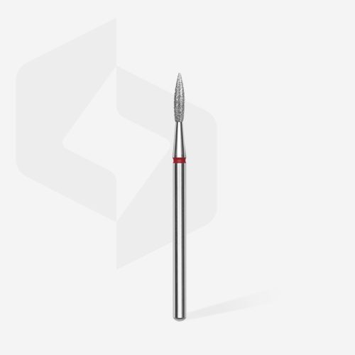 Staleks Gyémánt csiszolófej hegyes - "flame" piros - FA11R023/8