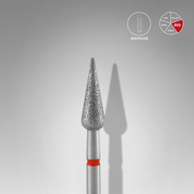   Staleks Gyémánt csiszolófej - "pointed pear" piros - FA100R040/12