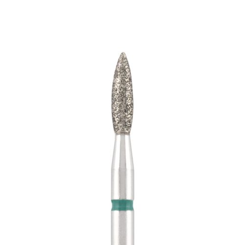Divinity Gyémánt csiszolófej "flame" sharp zöld L- 10,0 mm 2,3 mm DBS-243G.023.SH