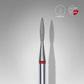   Staleks Gyémánt csiszolófej hegyes - "flame" piros - FA11R016/8